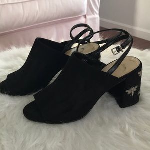 Nine West Black Chunky Heels